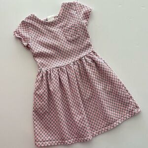 Carter's Girls' 5T white/navy/pink Popover Printed Dress